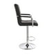 thumbnail image 3 of Banco individual para barra o escritorio forrado en PU color Negro acabado cromado con brazo giratorio altura ajustable forrado en material PU SKU IND7009F-4C NEGRO, 3 of 4