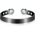 thumbnail image 1 of Copper Magnetic Bracelets For Women Men Striped Style Copper Bracelet With 6 Magnets Adjustable Copper Bangle, 1 of 5