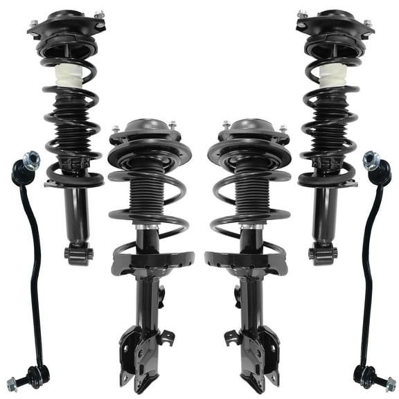 Detroit Axle - 6pc Struts Sway Bars for 2015-2017 Subaru Legacy, 4 Front Rear Struts & Coil Springs 2 Front Sway Bar End Links Replacement Suspension Kit