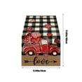 thumbnail image 2 of Wadada Watercolor Buffalo Plaid Hearts Truck Love Valentine's Day Table Runner, Anniversary Wedding Kitchen Dining Table Decoration for Indoor Outdoor Home Decor 13 x 72 Inch, 2 of 6