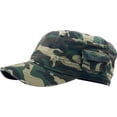 thumbnail image 3 of Vintage Distressed Cadet Army Military Fitted Botton Cap Basic Everyday Castro Radar Hat, 3 of 6