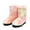 Pink, variant on Women's faux fur boots furry snowshoes elegant and stylish booties warm and comfortable non-slip outdoor flats
