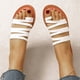 thumbnail image 5 of Zapatos de mujer Playa ligera Estilo romano Zapatillas de cuero con tiras Sandalias casuales de tacón plano Wmkox8yii  ytu2704, 5 of 6