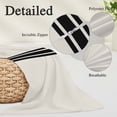 thumbnail image 6 of Black Geometric Stripe, King Size Pillow Cover, Pillowcase Protectors with Zipper, Breathable Decorative Throw Pillow Case Cover, Abstract Farmhouse Style Pillow Shams for Couch Sofa 20x36Inch, 6 of 8