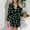 Black, variant on Winter Nightgown Plus Size Printed Home Wear Tie-Waist Robe Women's Casual Outerwear-Friendly Pajamas Comfortable Morning Robe with Prints