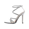 thumbnail image 4 of Zapatos de tacón alto para mujer, zapatos con cordones cruzados de verano, sandalias sexis doradas brillantes a la moda Wmkox8yii hfjk2966, 4 of 9