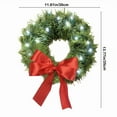 thumbnail image 2 of Jwshufel Car Wreath Lights Christmas Decorations Christmas Lights Led Front Grille Wreath Easy Install Cable Ties Waterproof Battery Case Festive Holiday Car Decor Suit Cars 13.8In Green, 2 of 5