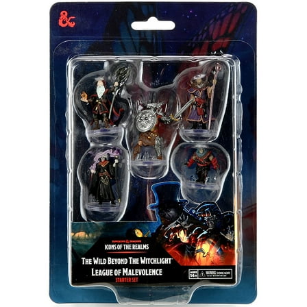 D&D Icons of the Realms Miniatures: The Wild Beyond the Witchlight-League of Malevolence Starter Set - 5 Prepainted Mini-Figures, RPG, Dungeons & Dragons