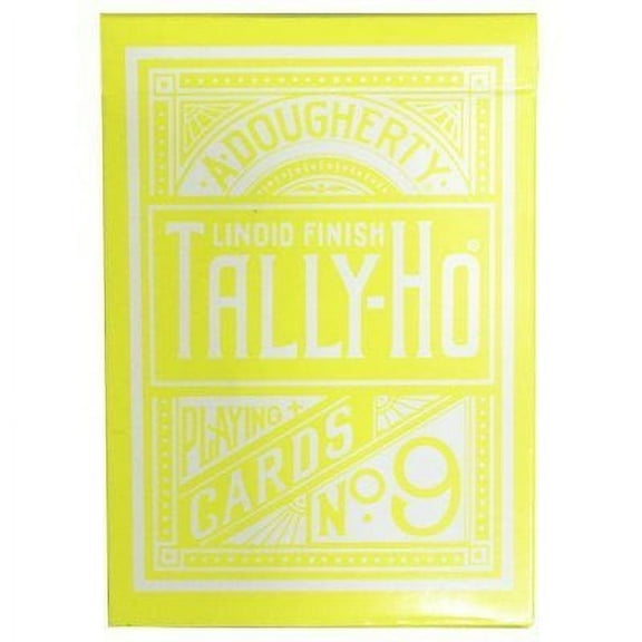 Yellow Tally Ho Reverse Circle Back Limited Edition Playing Cards