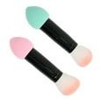 thumbnail image 1 of 2 Pcs Blush Brushes Double Headed Makeup Brushes Multifunctional Smudge Brushes for Beauty, 1 of 5