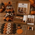 thumbnail image 4 of DIY Halloween Quilted Fabric Tree Kit, 3D Padded Sewing Craft Project, Seasonal Mantel Shelf Decor, Halloween Home Decor, Handmade Holiday Gift for Crafters(A), 4 of 6