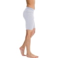 thumbnail image 5 of Active Men's Compression Biker Shorts with Side Pockets and Moisture-Wicking Stretch Fabric - Large, White, 5 of 7