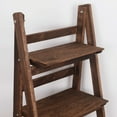 thumbnail image 3 of Milltown Merchants Distressed Ladder Shelf - Rustic Leaning Bookshelf - Brown, 3 of 8