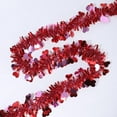 thumbnail image 5 of 2pcs Exquisite Valentine Day Decorations Heart Tinsel Garland for Valentines Day Decorations Shiny Hanging for Home for Valentine (Red  White), 5 of 7