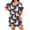 Blue, variant on Lorytime Soft Womens Pajamas Dress Knee Length Short Sleeve Nightdress Oversized Crewneck Cute Graphic Print Sleepshirts Nightgowns Pajamas Dress Comfy Lounge Sleepdress Blue XL