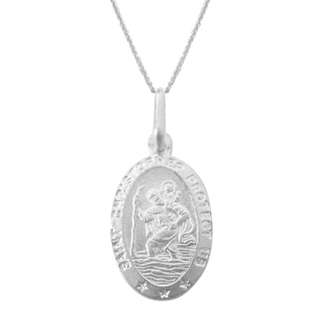 Sterling Silver Themed Jewelry Pendants & Charms Solid 20 mm 35 mm Enameled St Christopher Medal 