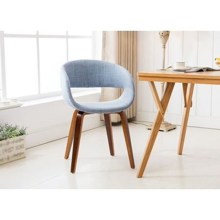 Porthos Homes Mid-century Style Dining Chair With Fabric Upholstery, Wooden Legs And Arm Rests (Various