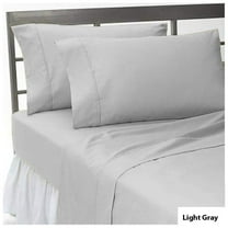 Alive Pixels Flat Sheet Silver Grey Solid 100% Cotton 1-Pc Flat Sheet (Twin-XL, Silver Grey)