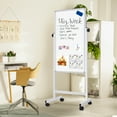 thumbnail image 7 of Maxtek Rolling White Board, 48 x 24 Height Adjustable Whiteboard on Wheels, Large Magnetic Standing Mobile Easel Board, Double-Sided with Stand for Office, Home, and Classroom, 7 of 7