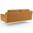 thumbnail image 6 of Loveseat and Sofa Set, Leather, Steel, Tan, Modern Contemporary Urban Design, Living Lounge Room Hotel Lobby Hospitality, 6 of 6