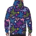 thumbnail image 7 of Sikiie Colorful Butterflies Men's Hoodie, Essentials Hoodie, Sweatshirt, Pullover Hooded Sweatshirt for Men-Small, 7 of 7