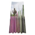 thumbnail image 2 of Cactus Fence Art Women High Waist Midi Skirt Elegant Midi Skirt High Waist A-line for Women, 2 of 4