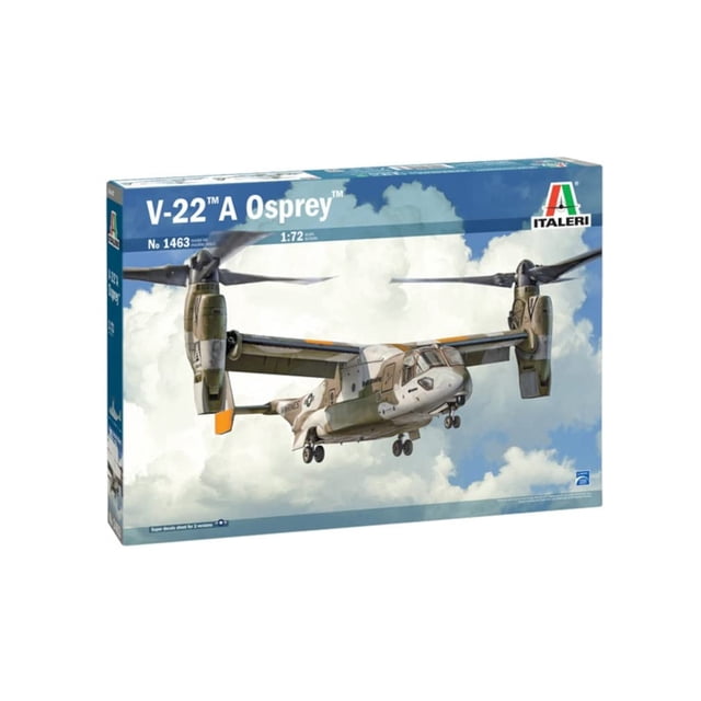 Maqueta de plástico Italeri V-22 A Osprey a escala 1/72, color gris