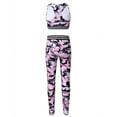 thumbnail image 4 of inhzoy Girls Kids 2 Piece Sports Outfits Camouflage Printed Crop Tops and Leggings Set, 4 of 7