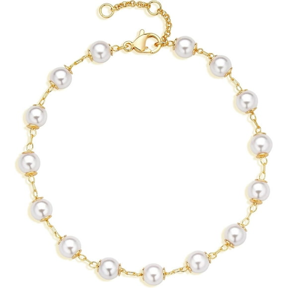 Gold Chain Bracelet For Women 14K Gold Plated Dainty Bracelets With Adjustable Chain Cute Bracelet Gold Trendy Jewelry[J3428]
