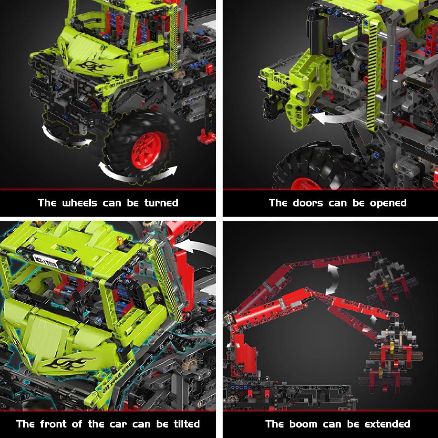 Off-Road Trucks Building Kits, All-Terrain 4x4 Mountain Truck Car Sets Model with Electric Motor, Gift for Age 14+/Adult Collections Enthusiasts (2002+ Pieces)