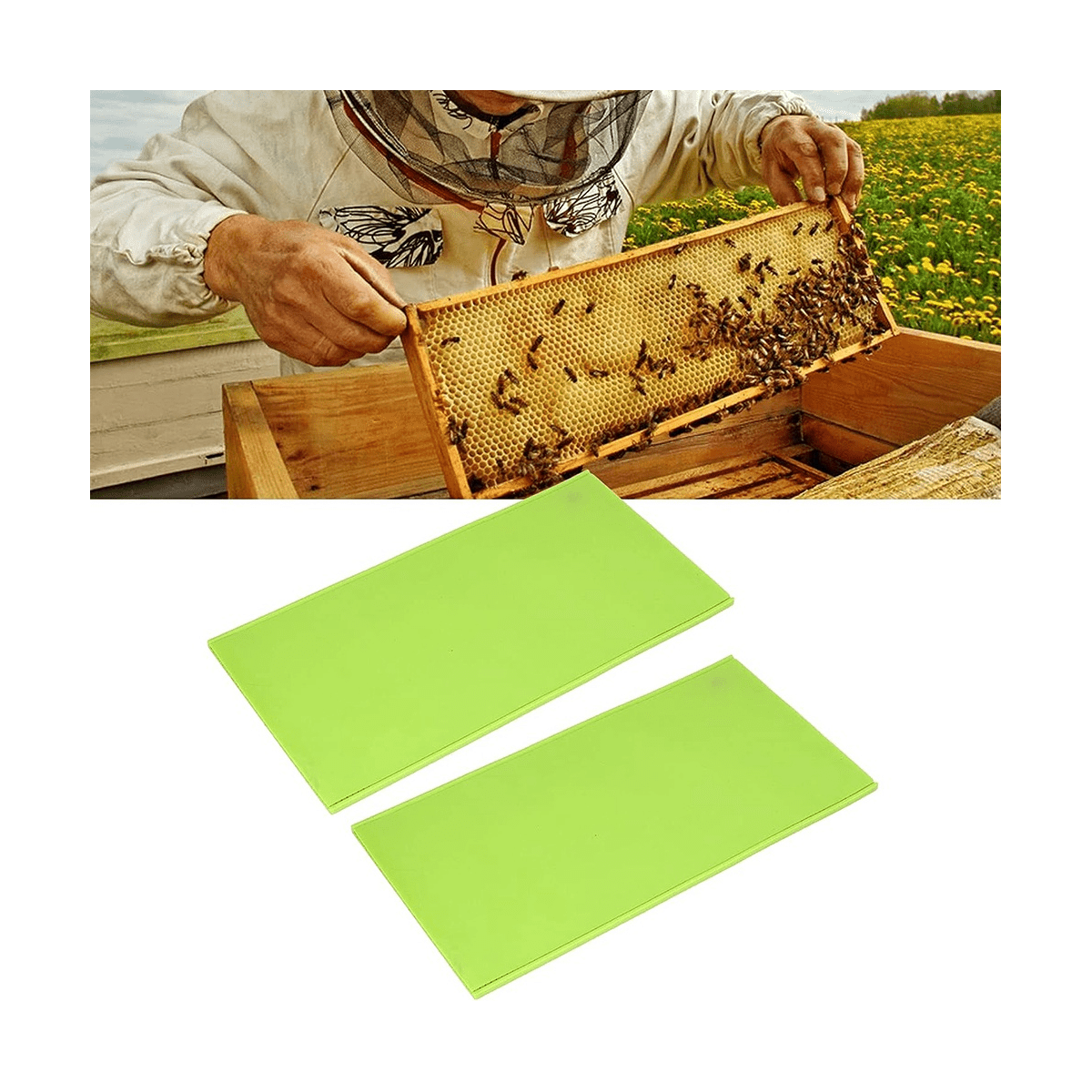 5.4mm Silicone Beeswax Sheet Mold, Beeswax Foundation Stamper Mold Beekeeping Equipment Nest Foundation