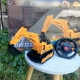 thumbnail image 6 of Nilvkv Classics Mighty Two-Channel Remote Control Excavator - Made with Plastic, Yellow Toy Light Large Wireless Construction Truck, Boys and Girls, Kids, Toddlers, Ages 3+, 6 of 6
