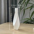 thumbnail image 2 of Modern Twisted Ceramic Flower Vase, Minimalist Spiral Design for Contemporary Home Decor, Abstract Sculptural Decorative Vase, Tabletop Centerpiece 6.8in x 2in, 2 of 2