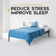 thumbnail image 6 of YnM Original Cotton 60 x 80 In 20 Lb 2 Person Weighted Blanket for Queen & King Beds, Monaco Blue, 6 of 7