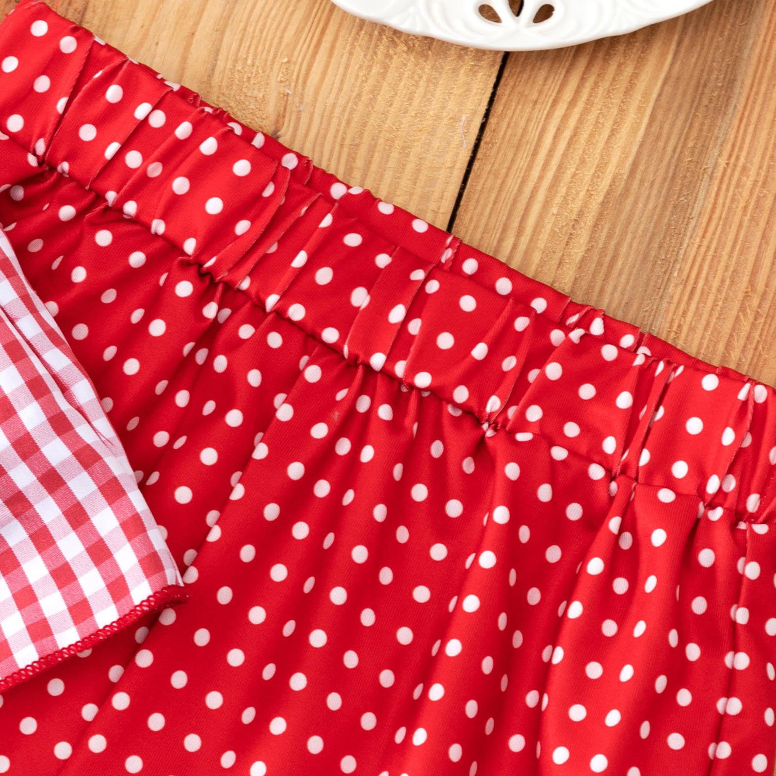 Faraee Toddler Baby Girl Summer Clothes Plaid Strawberry Sleeveless Smocked Tank Tops Bottom Shorts Set Linen Outfit Set 2t 3t 4t 5t 6t 7t Red