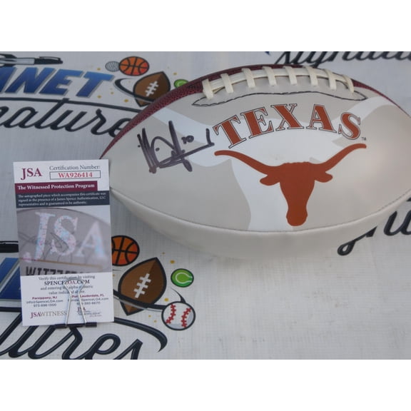 Vince Young signed autographed Texas Longhorns UT logo football JSA COA