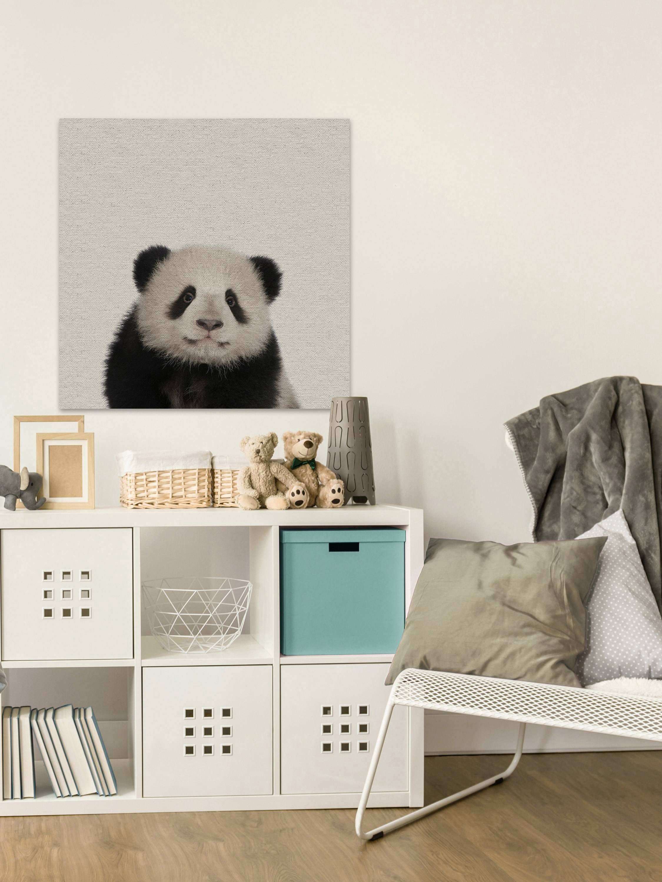 Huggable Panda Painting Print on Wrapped Canvas
