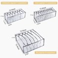 thumbnail image 2 of Sock Organizer Foldable Drawer Organizer Stockings Organizer Storage Boxes for Socks Stockings Ties, 2 of 8