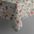 thumbnail image 5 of Gray Christmas Icon Pattern Square Tablecloth,Waterproof Square Table Cover,Wipeable Spillproof Washable Table Cover for Home Kitchen Party Decor 60"x60"(152x152cm), 5 of 6