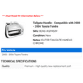 thumbnail image 2 of Tailgate Handle - Compatible with 2000 - 2006 Toyota Tundra 2001 2002 2003 2004 2005, 2 of 2