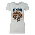 thumbnail image 2 of Wild Bobby, Chicago Fan | CHI Fantasy Football ,Sports, Women Slim Fit Junior Tee, Heather Grey, Medium, 2 of 4