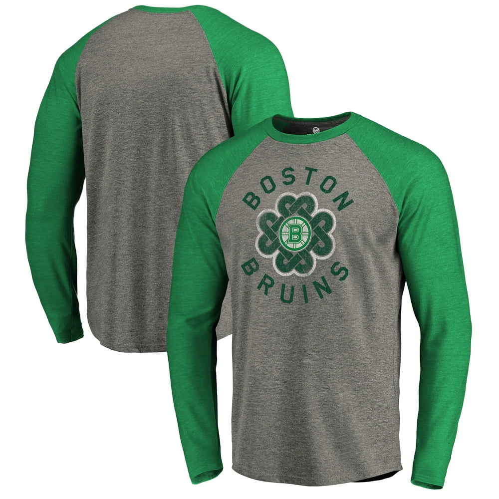 Boston Bruins Fanatics Branded St. Patrick's Day Luck Tradition Raglan