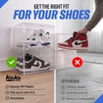 thumbnail image 5 of Kicks & Co XL Clear Plastic Shoe Storage Box, Stackable with Lids for Sneakers up to Size 13, 2 Pack, 5 of 10