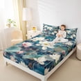 thumbnail image 4 of Manfei Rustic Lotus Full Size Sheets,Natural Scenery Bed Sheets,Wild Flowers Sheet Sets For Girls Kids,Ultra Soft Home Decor,4-Piece, 4 of 7
