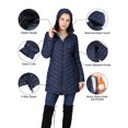 thumbnail image 4 of Off Road Ventures Women's Lightweight Puffer Jacket Hooded Water-Resistant Windproof Quilted Puffer Coat Outwear, 4 of 7