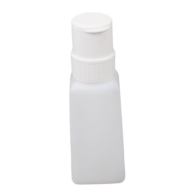 HILABEE Plastic Empty Nail Polish Remover Pump Dispenser Acetone Push Down Bottle Square