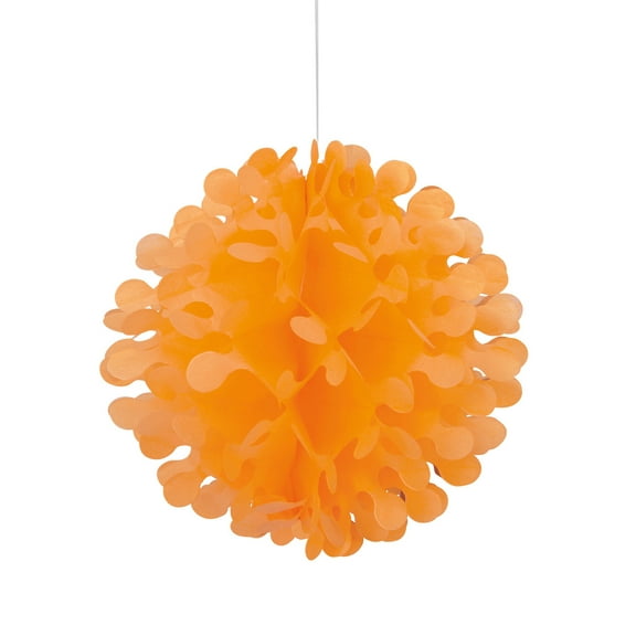 Flutter Tissue Paper Ball, 12", Orange, 1 Ct