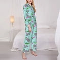 thumbnail image 3 of Sikiie Hippo With Flamingos And Crocodiles Pajamas for Women Set, Womens Pajama Sets, Lounge Sets for Women, 2pjs for Women-Small, 3 of 7