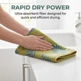 thumbnail image 4 of Unique Bargains Cotton Soft Absorbent Leaf Pattern Towel Green 1pc 29" x 13", 4 of 8