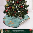 thumbnail image 6 of GZHJMY Snowflakes Mittens Christmas Tree Mat, Round Christmas Tree Stand Mat Decoration for Holiday Party Home Christmas Day Ornaments Floor Door, 28.3", 6 of 6